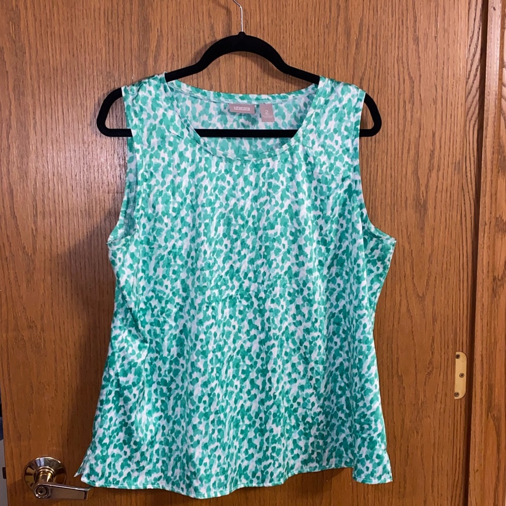 NWOT Chico’s Watercolor Blouse